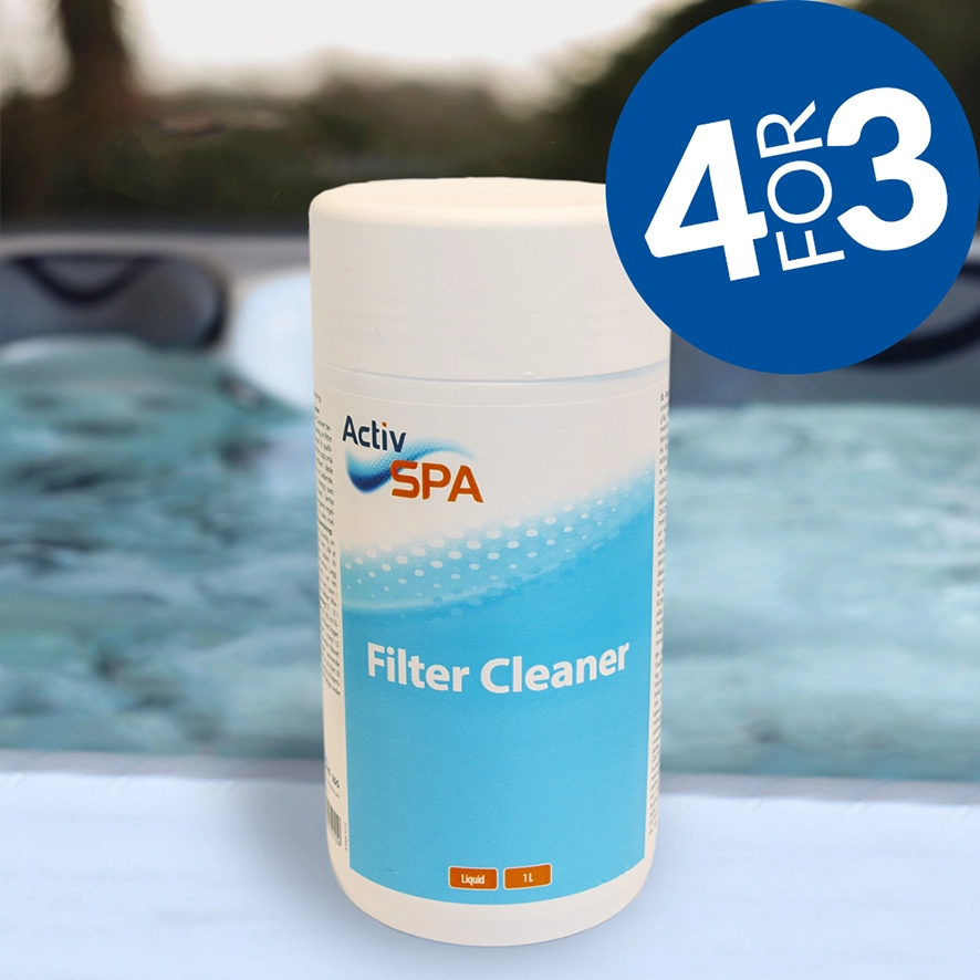 Activ Clean ActivSPA Filter Cleaner, 1 ltr. - 4pk - SPAPRODUKTER.NO - Spaprodukter.no